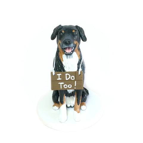 Realistic 'I Do Too' Pet Cake Topper