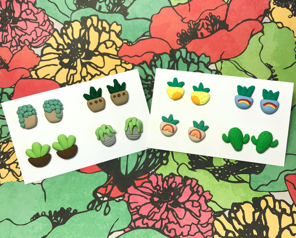 Mini Plant Earrings