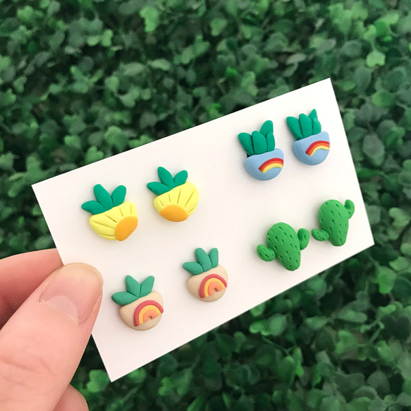 Mini Plant Earrings