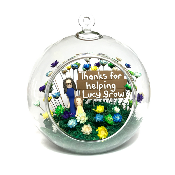 Large Globe with Sign and Figure