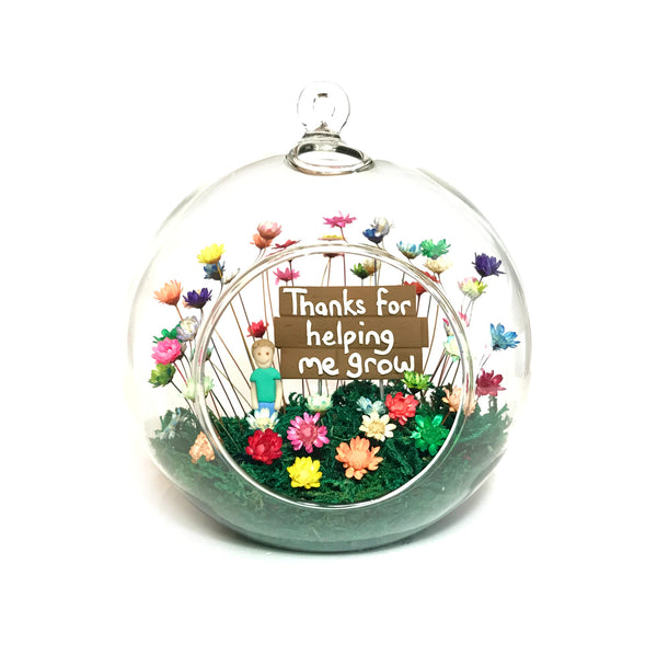 Large Globe with Sign and Figure