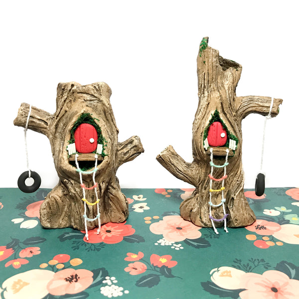 Curvy Clay Tree House 13cm