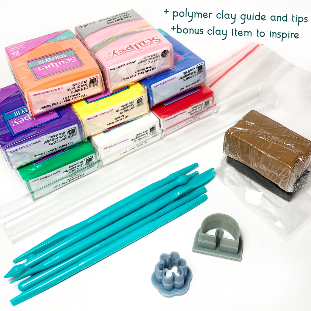 Large Rainbow polymer clay kit