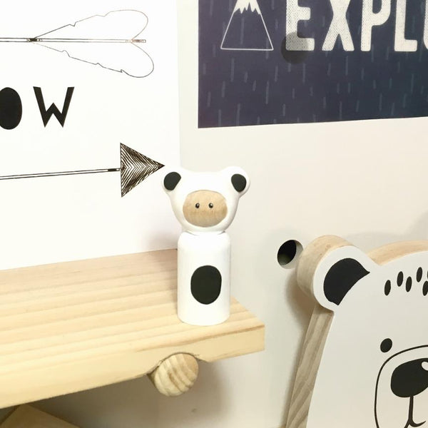 Bear Peg Doll (with house add on option)