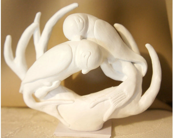 Large Custom Sculpture Wedding Cake Topper Love Birds