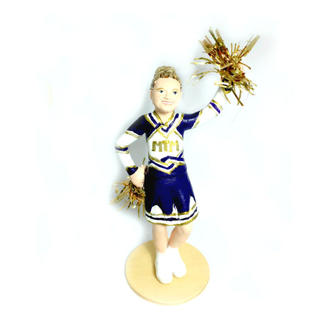 realistic custom birthday cake topper polymer clay handmade figurine keepsake wedding cheerleader