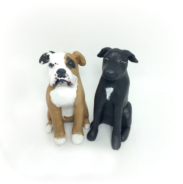 Custom Realistic We Do I do Pet Dog Cake Topper Portrait Wedding Keepsake Polymer Clay