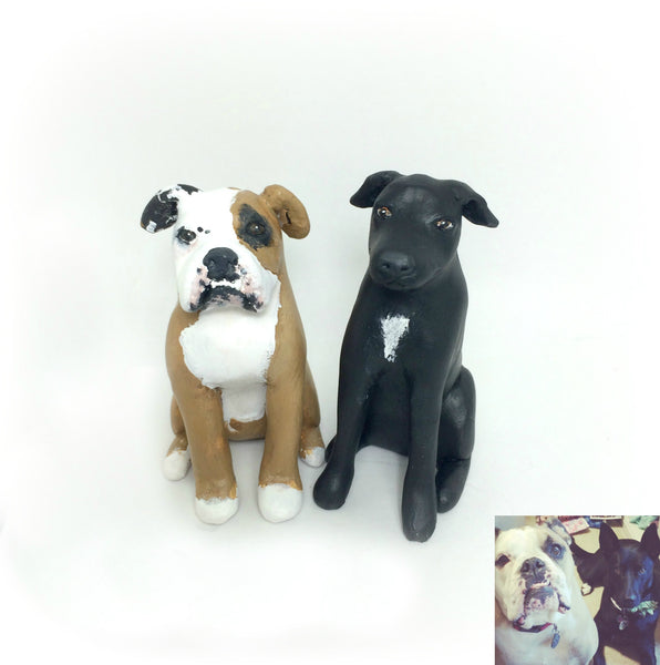 Wedding Cake Topper Custom Realistic Handmade Polymer Clay keepsake with Pets Dogs Horse Bride and Groom Portrait Personalised personalized