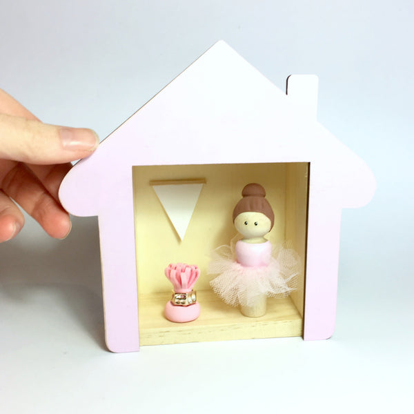 Ballerina Peg Doll (with house add on option)