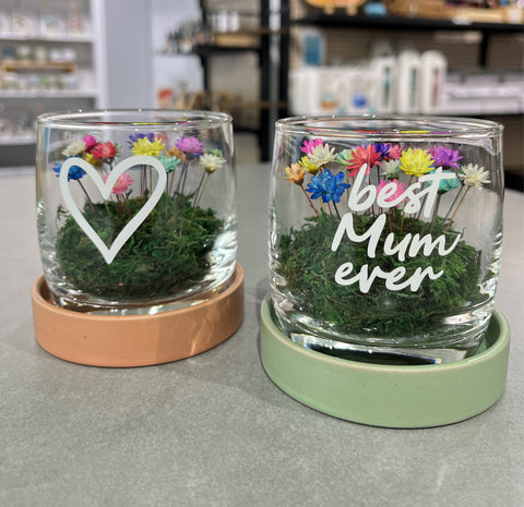 Mothers Day Glass with coaster