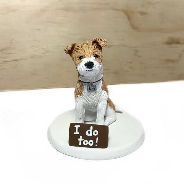 Realistic 'I Do Too' Pet Cake Topper
