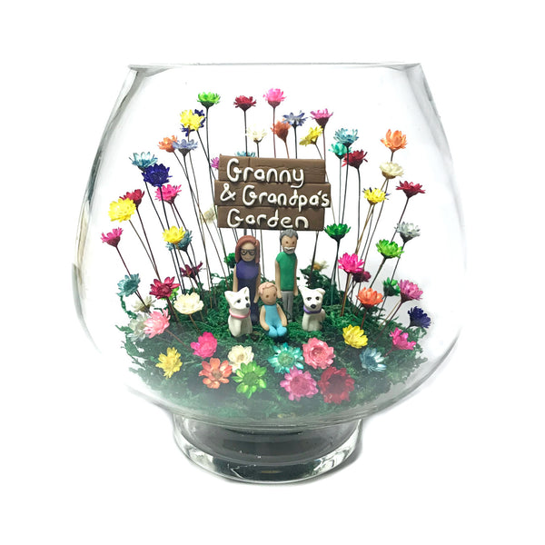 Large Balloon Vase with Figures and Sign