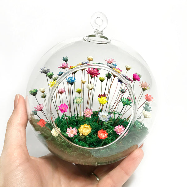 Large Globe with Blooms