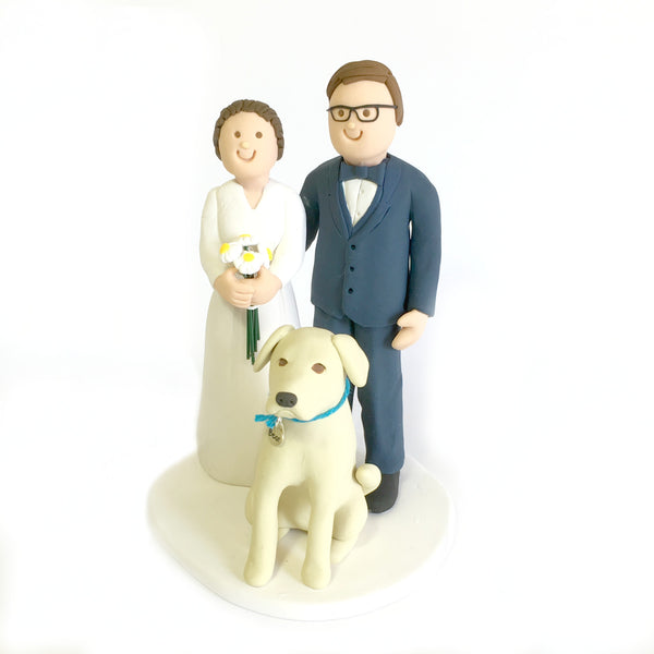 Cartoon Cake Topper with Pets