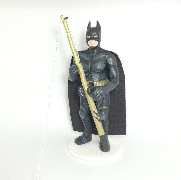 realistic custom birthday cake topper polymer clay handmade figurine keepsake wedding batman fishing