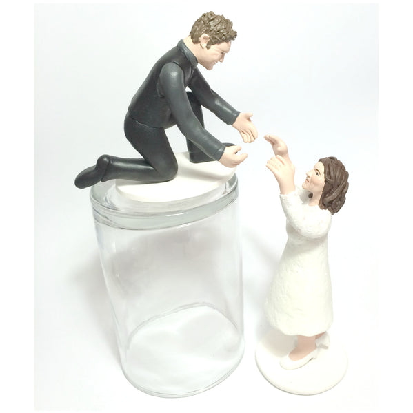 Realistic Custom Wedding Cake Topper - Bride and Groom