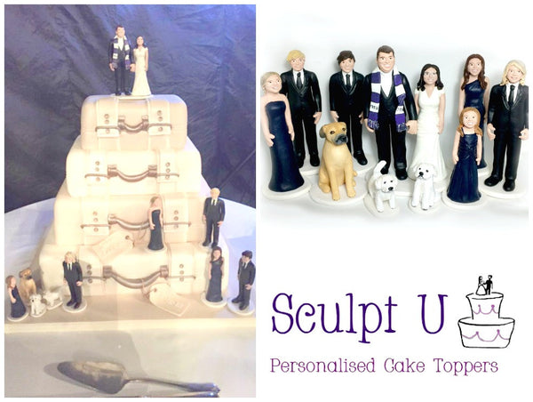 Realistic Family Custom Wedding Cake Topper