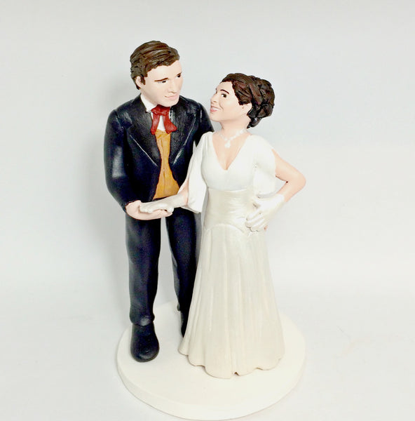 Realistic Custom Wedding Cake Topper - Bride and Groom