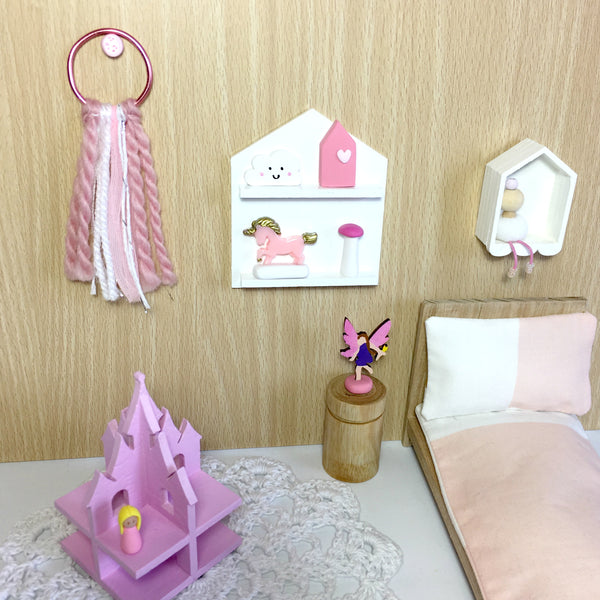 Miniature Doll and Shadowbox Shelf