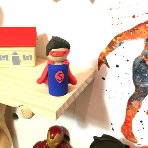 Superhero Peg Doll (with house add on option)