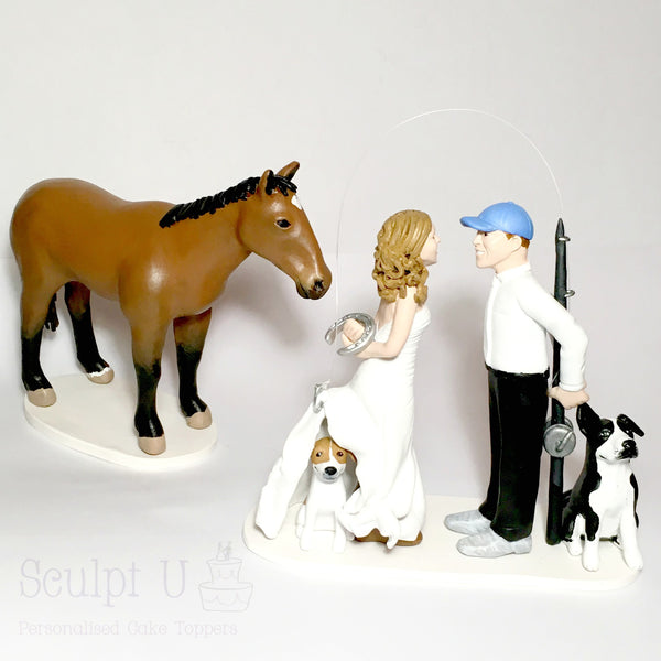 realistic custom birthday cake topper polymer clay handmade figurine keepsake wedding fishing pets