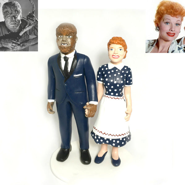 Tv and Movie Character Cake Topper Wolfman I love Lucy Lucille Ball Wedding Cake Topper Figurine