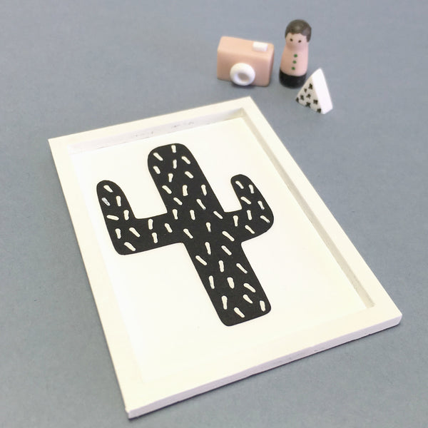 Miniature Framed Handcut Art by Paper Lee