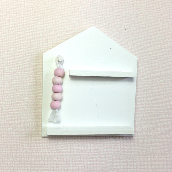 Miniature House Tassle Wall Shelf
